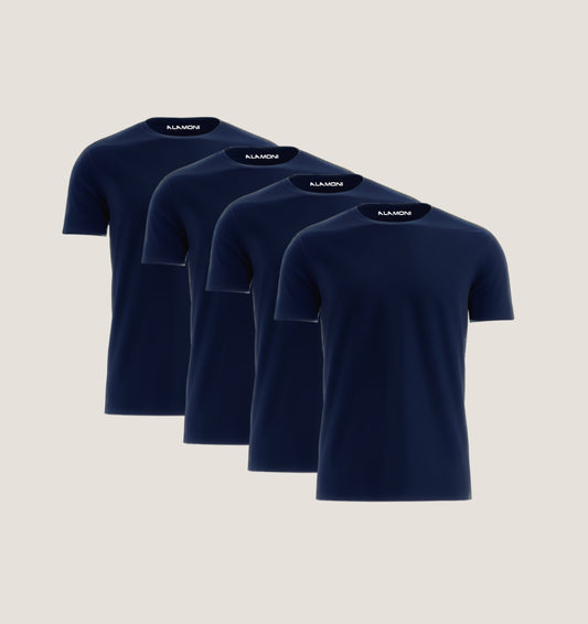Pakke med 4 - Marineblå