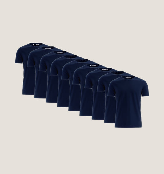Pakke med 9 - Marineblå
